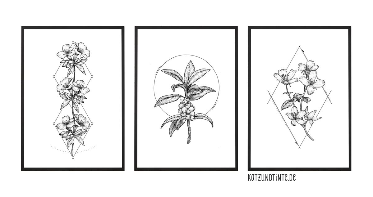 Printables / Freebies: Wandbilder – Skandi – Katz & Tinte